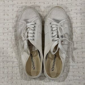 Superga Women's Off-White Canvas Sneakers